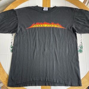 Vintage ARMAGEDDON T Shirt XL Movie Promo Michael Bay Touchstone Double Sided 🔥
